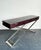 Wood Vintage Chrome and Wood Console Table With Brass Accents For Sale - Image 7 of 12