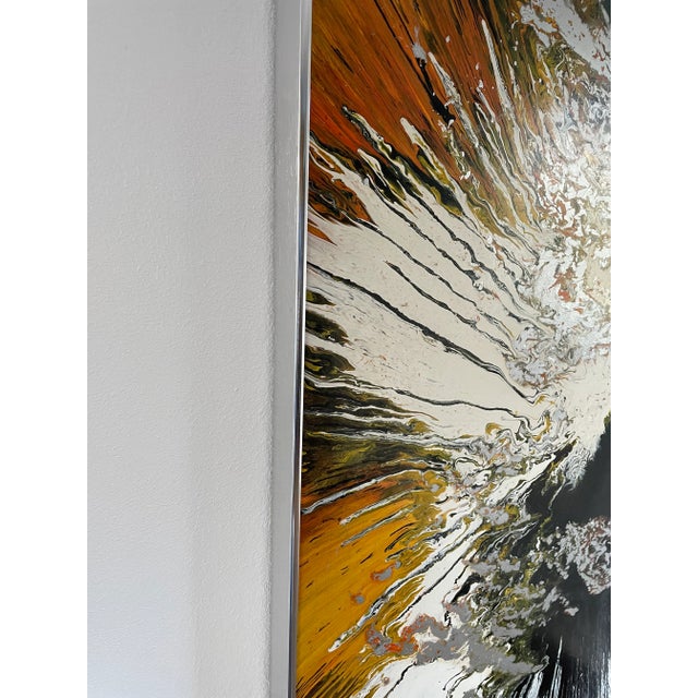 Mid 20th Century Mid-Century Modern Multicolored Abstract Expressionist Signed Painting For Sale - Image 5 of 13