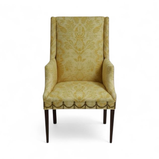 Chippendale Late 20th-C. English Chippendale Style Custom Wingback Chair For Sale - Image 3 of 5