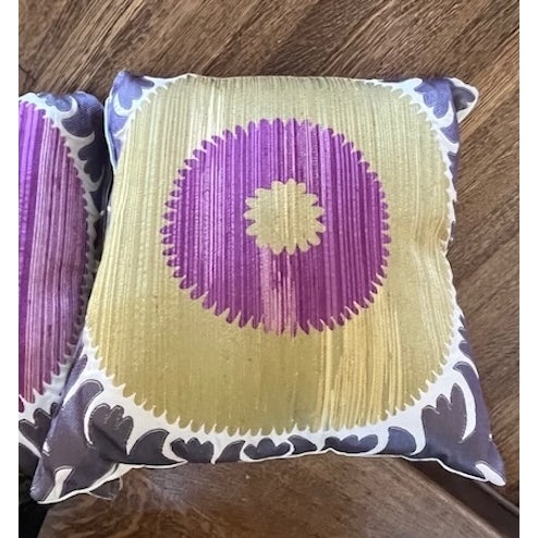 Beautiful Donghia Suzani Pillows, Custom made with down fills. Fabricated in Italian jacquard fabric from Donghia entitled...