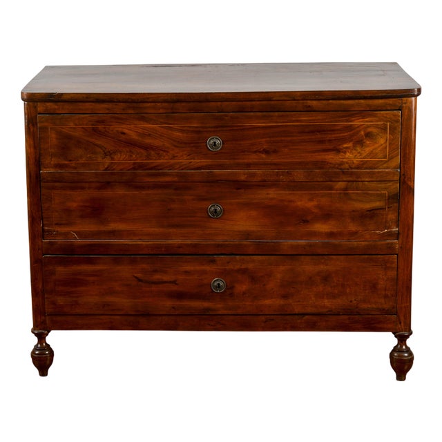 Vintage Dresser in Wood and Fabric For Sale