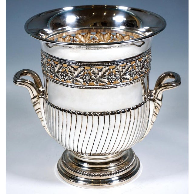 Silver Champagne Wine Cooler from Messulam Milano, 1970s For Sale - Image 3 of 7