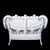Coastal Whimsical Wicker Settee For Sale - Image 3 of 4