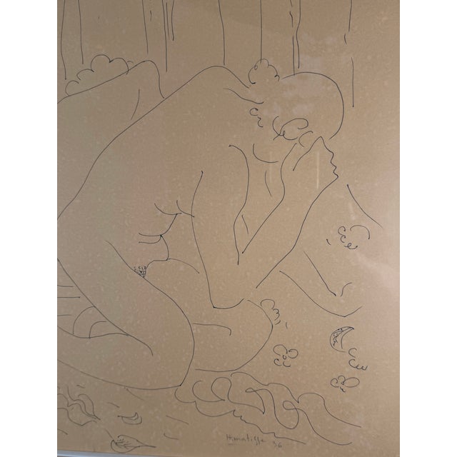 Henri Matisse–Style Figural Ink Drawing, Dated 1936 For Sale - Image 4 of 6