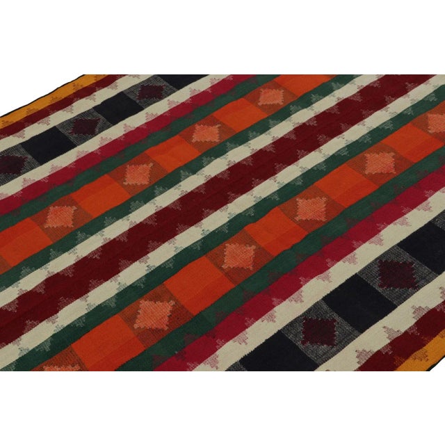 Rug & Kilim 1950s Vintage Afghani Tribal Kilim Rug With Geometric Patterns For Sale - Image 4 of 7