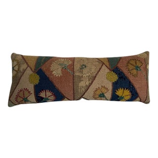 17th Century Italian Wool and Silk Floral Tapestry Pillow For Sale