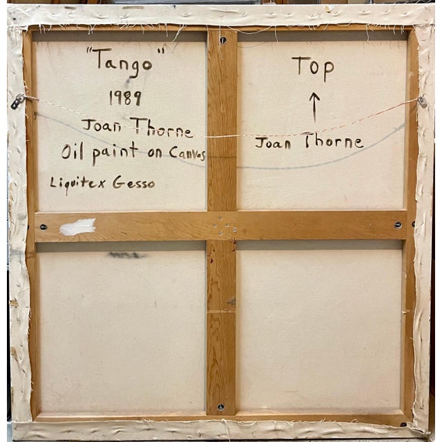 Joan Thorne, Large Colorful 1980s New York Abstract Expressionist Oil Painting Joan Thorne, 1989 For Sale - Image 9 of 9