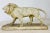 Vintage Mid Century Plaster Lion Sculpture. For Sale - Image 4 of 8