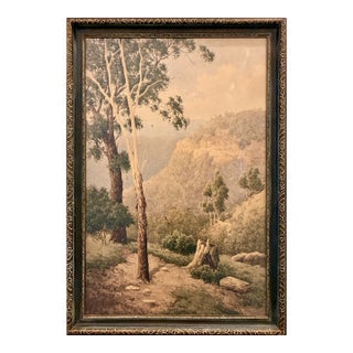 Australian 19th-Century Mountain Landscape by Henry Tebbitt (1852–1927) For Sale