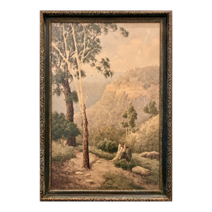 Australian 19th-Century Mountain Landscape by Henry Tebbitt (1852–1927)