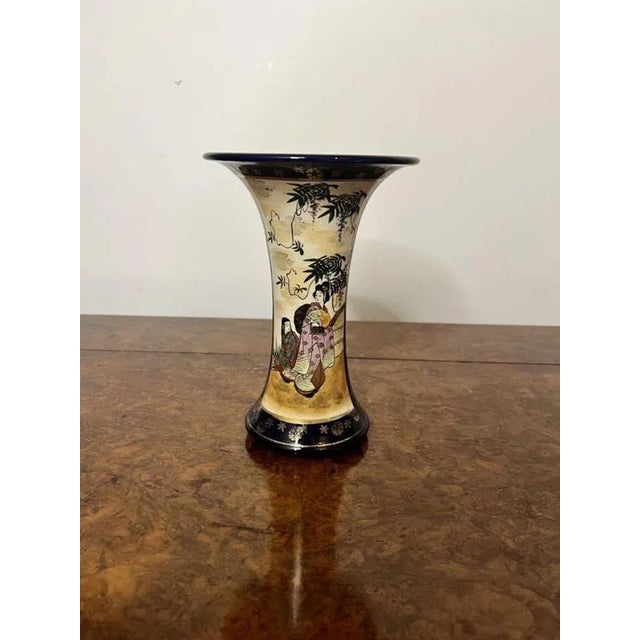 1900 - 1909 Japanese Satsuma Vase, 1900s For Sale - Image 5 of 8