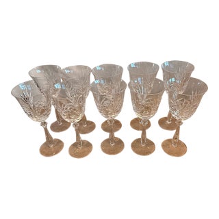 Crystal Wine Glasses Hampton Hall by Noritake Set of 10 For Sale