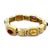 Late 20th Century Seidengang Gold & Gems Bracelet 18k Yellow Multicolor Rectangle Links 64 grams For Sale - Image 5 of 7