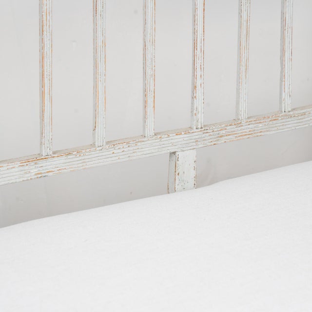 Gray 19th Century Swedish Gustavian Gray Painted Bench For Sale - Image 8 of 18