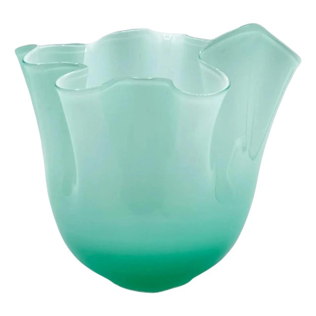 Murano Style Flying Hand Handkerchief Vase, 1970s For Sale