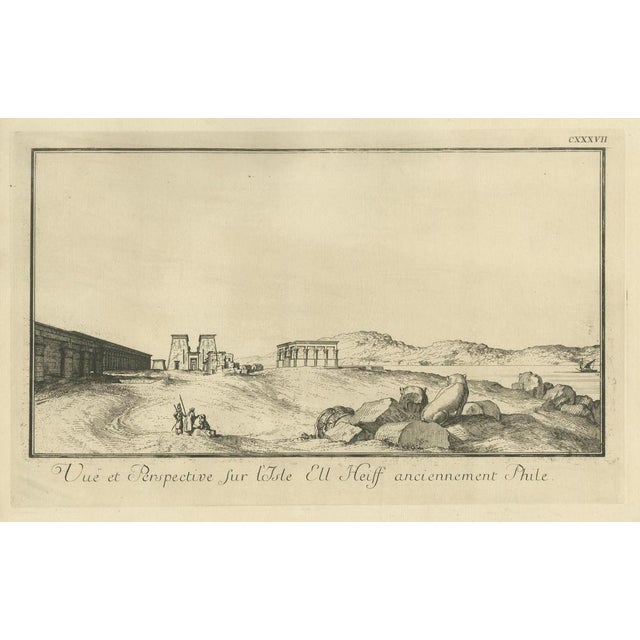 Temple of Philae on the Nile – Antique Egypt Ruins Engraving by Norden, c.1755 This impressive 18th-century engraving...