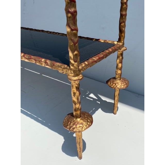 Gold Global Views Giacommeti Style Wrought Iron Console Table For Sale - Image 8 of 13