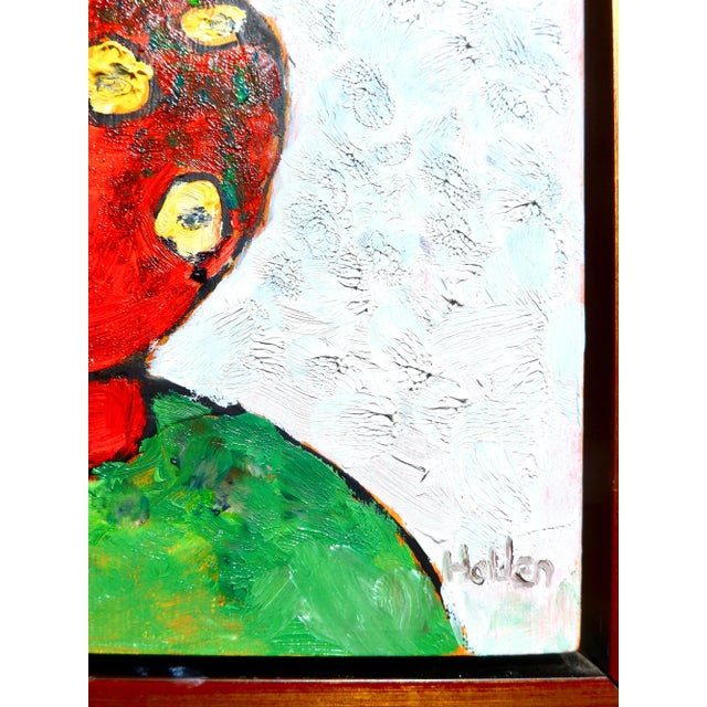 Contemporary Martha Holden, "Red Vase" Oil Painting For Sale - Image 3 of 6