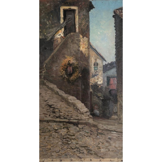 Alexandre Marcette, Fête de Village avec Collectionneur de Broussailles, Oil on Canvas For Sale - Image 9 of 9