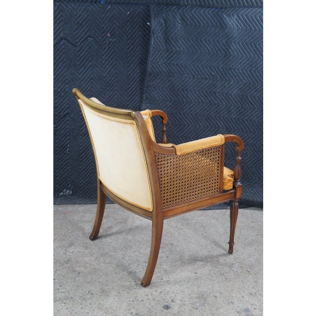2 Hickory Chair French Regency Double Caned Walnut Fauteuil Bergere Armchairs For Sale - Image 6 of 14