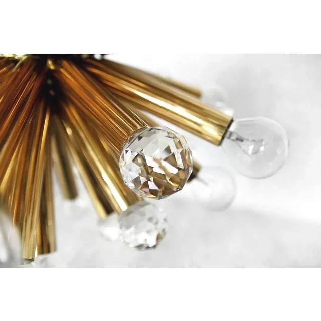 Gilt Brass Pendant Lamp with Swarovski Balls from Ernst Palme, 1960s For Sale - Image 17 of 18