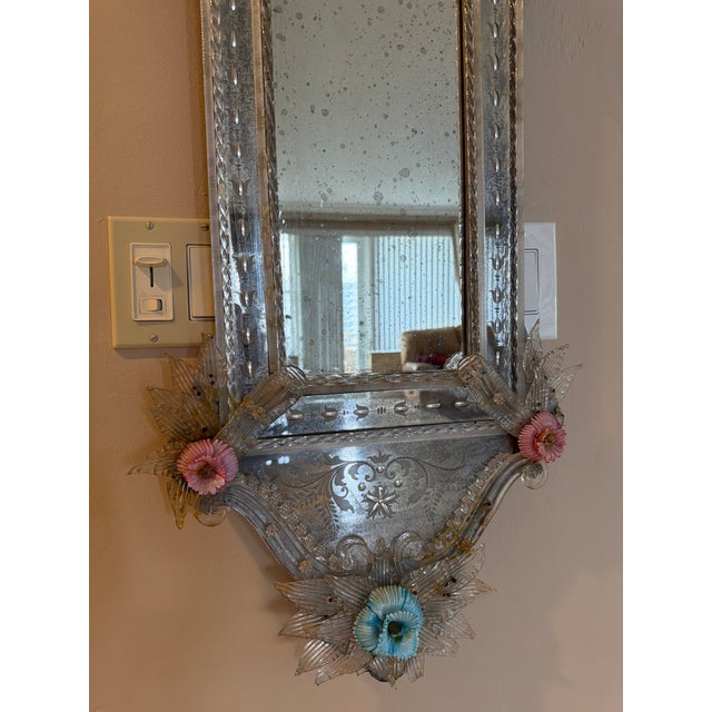 Italian Venetian Wall Mirror For Sale - Image 3 of 5