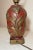 Red Antique Heavy Bronze Clad Polychromed Red Flower Relief Electric Table Lamp For Sale - Image 8 of 11