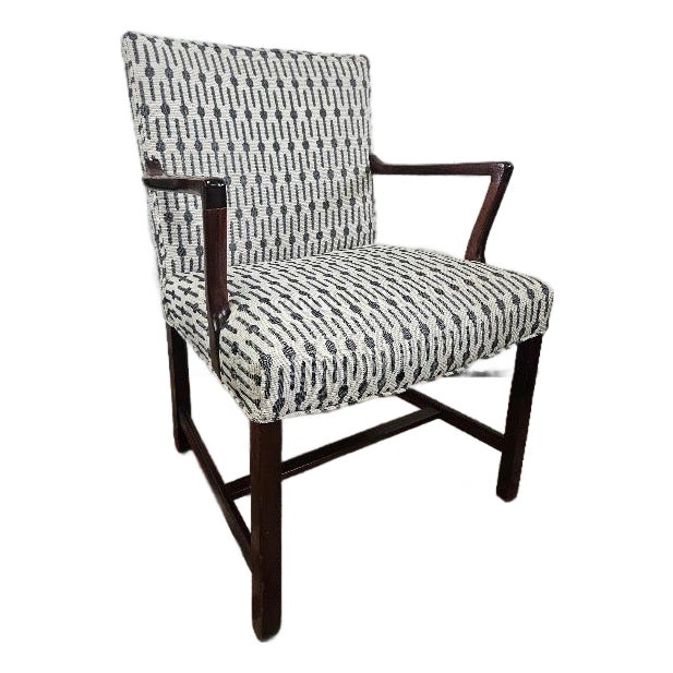 Mid-Century Modern Danish Geometric Accent Armchair For Sale
