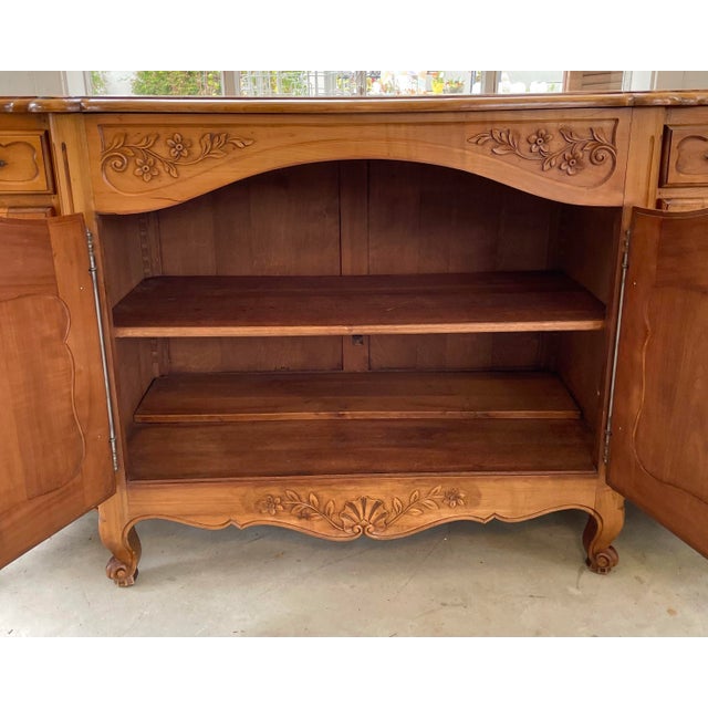 French Provincial Early 20th Century Antique French Provincial Louis XV Style Fruit Wood Sideboard For Sale - Image 3 of 11