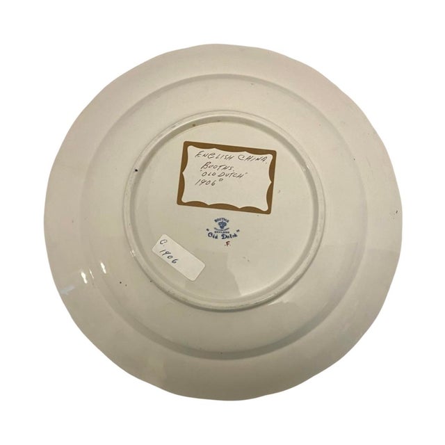 1906 Antique Booths “Old Dutch” Peacock Motif England Bowl For Sale - Image 10 of 10