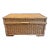 1970s Mid Century Chest Wicker Bamboo & Rattan Trunk For Sale