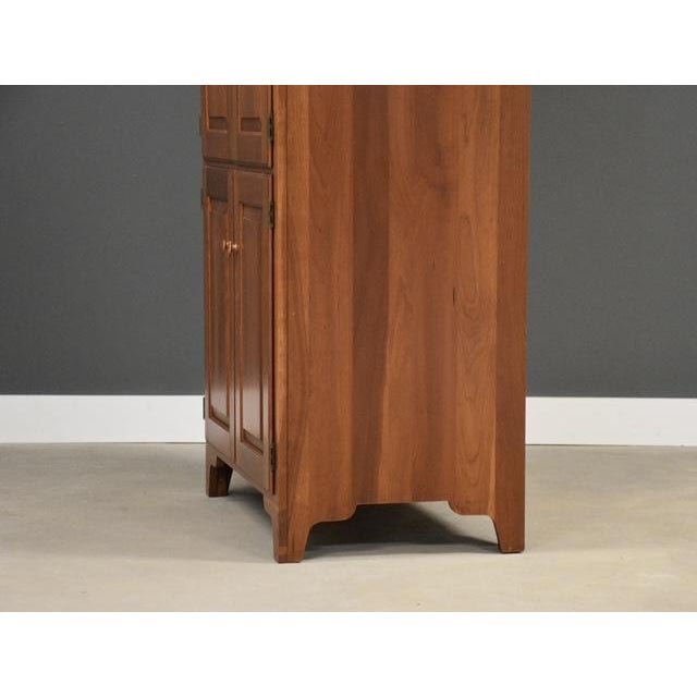 Cherry Shaker Style Tall Armoire Dresser For Sale - Image 4 of 10