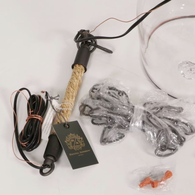 Black Regina Andrew Demi John Glass Pendant Light For Sale - Image 8 of 10