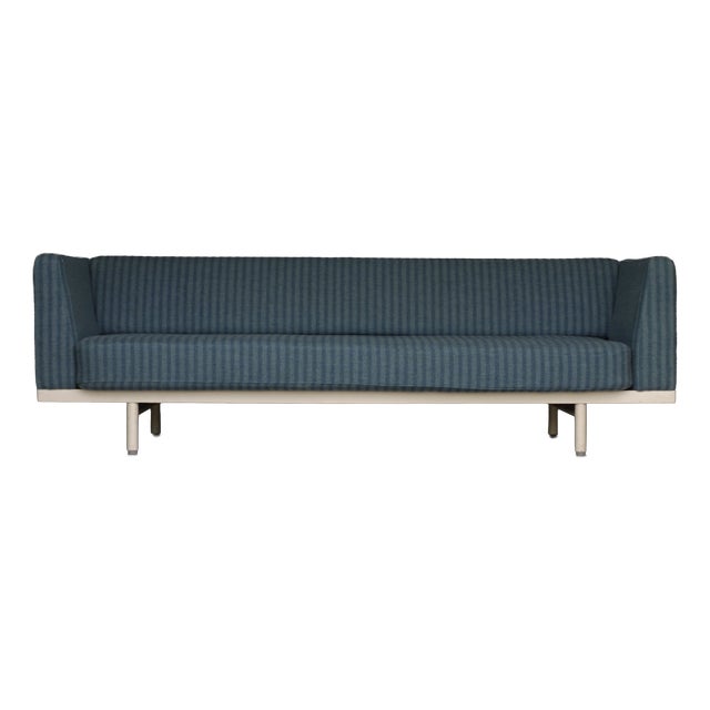Mid-Century Dutch Steel and Wool Sofa Bed, 1960s For Sale