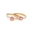 0.49 cts Natural pink sapphire & 0.18 cts diamond earrings in 14k gold For Sale - Image 16 of 18