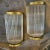 Two Sciolari Style Mid-Century Modern Brass and Glass Italian Wall Sconces For Sale - Image 9 of 12