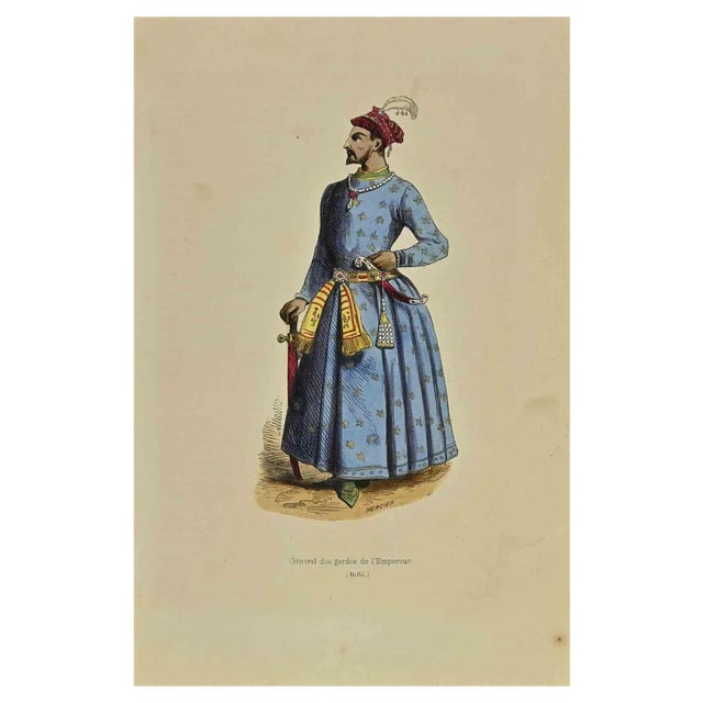 Auguste Wahlen, General of the Emperor’s Guards, Lithograph, 1844 For Sale