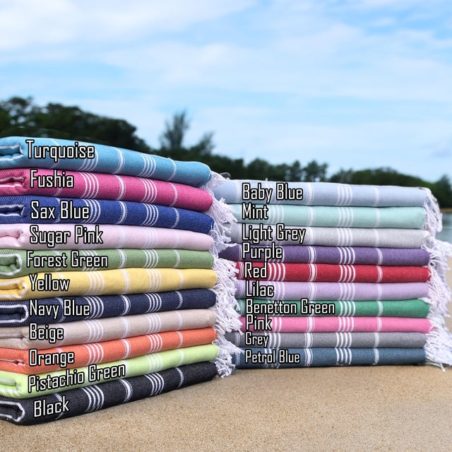 Turkish Turkish Cotton Beach Towel – Premium Bath Textile For Sale - Image 3 of 10