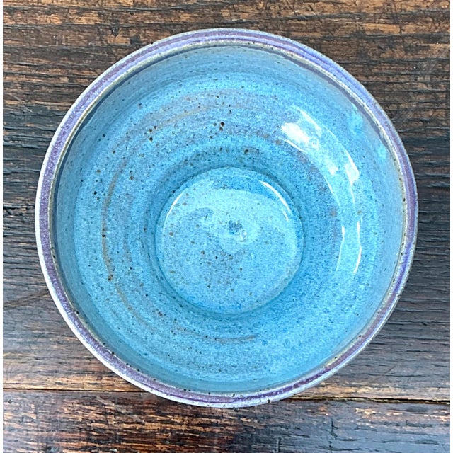 Handcrafted Blue and White Ceramic Bowl For Sale In West Palm - Image 6 of 18