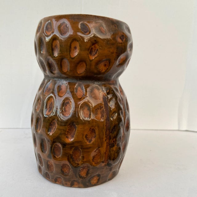 Vintage Rustic Thumbprint Pottery Bear For Sale In Orlando - Image 6 of 11