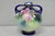 Vintage Victorian Blue Hand Painted Porcelain Floral Twin Handled Bulbous Vase For Sale - Image 9 of 14