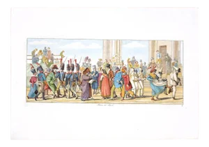 Carl Gustaf Hyalmar Morner - Rome, Piazza Del Popolo - Original Etching - 1820