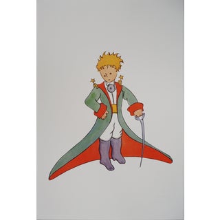 Antoine De Saint-Exupery, Le Petit Prince en costume, Lithograph For Sale