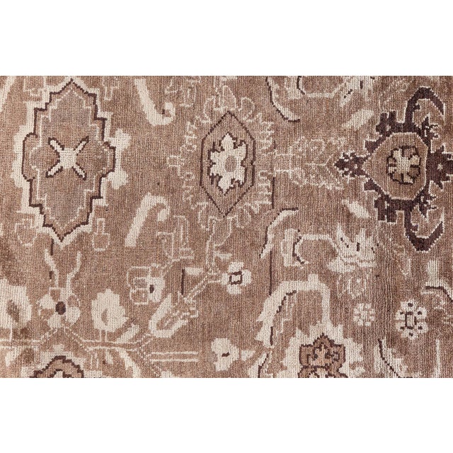 1930s Persian Malayer Brown Handwoven Wool Rug For Sale In New York - Image 6 of 9
