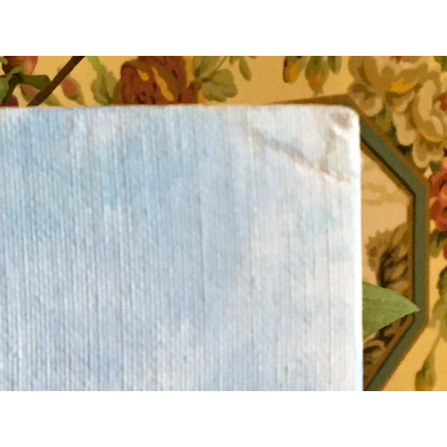 Paint Vintage French Original Pink Floral Oil Painting For Sale - Image 7 of 10