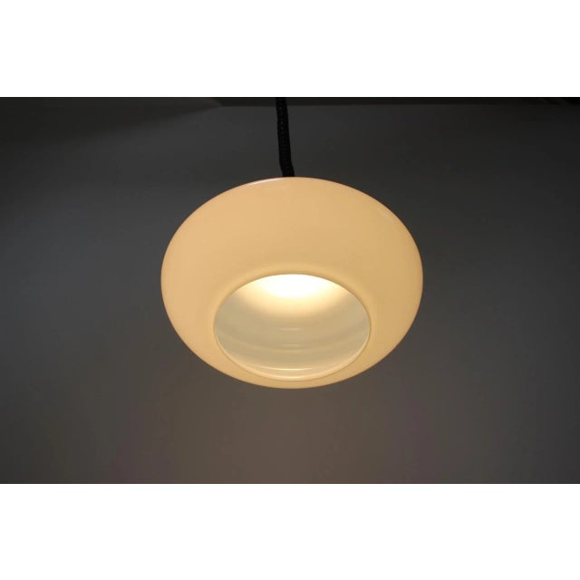 Mid-Century Adjustable Glass Pendant, 1970s For Sale - Image 8 of 10