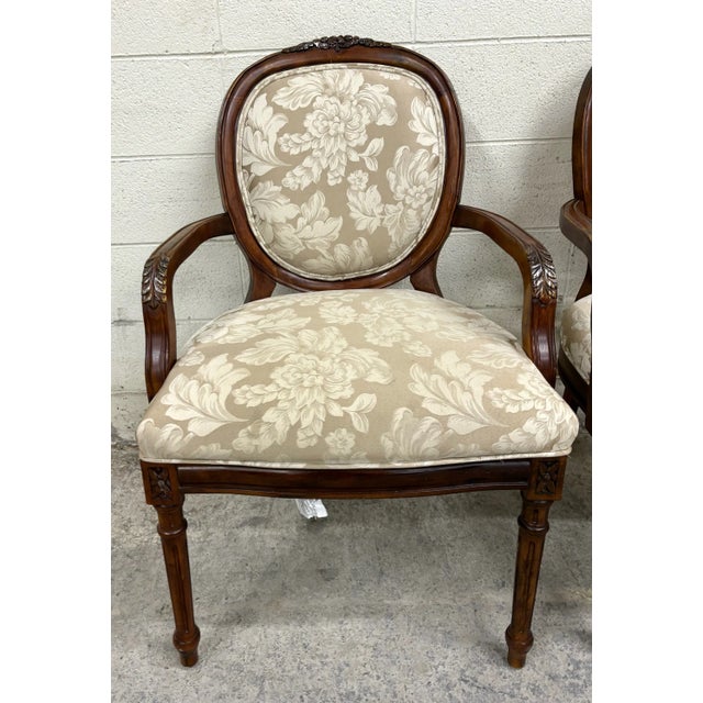 Vintage Dongguan French Louis XVI Style Armchairs or Bergere Chairs - Pair For Sale In Kansas City - Image 6 of 12