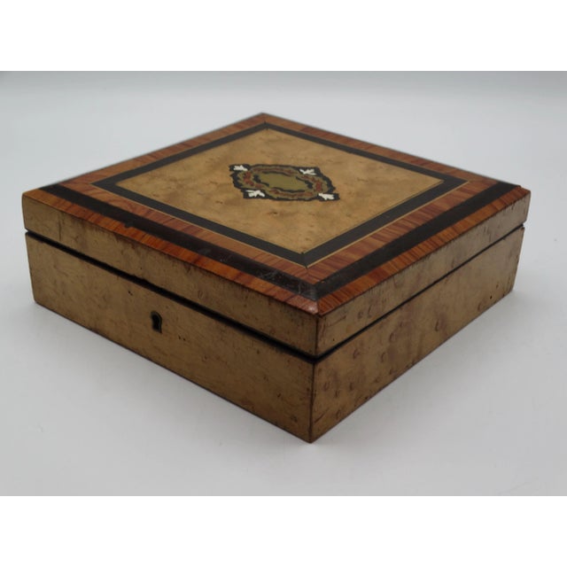 Antique French Boulle & Marquetry Box For Sale - Image 4 of 8