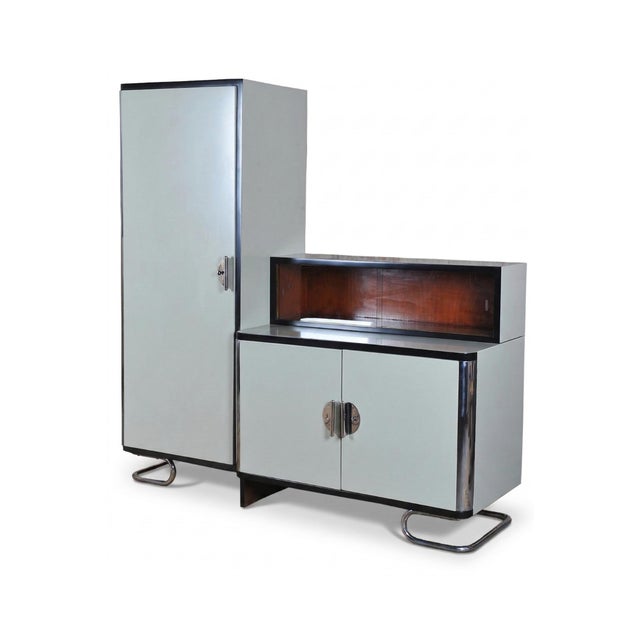 Czech Bauhaus Cabinets in Chromed Steel from Vichr a Spol, 1930s, Set of 2 For Sale - Image 18 of 18