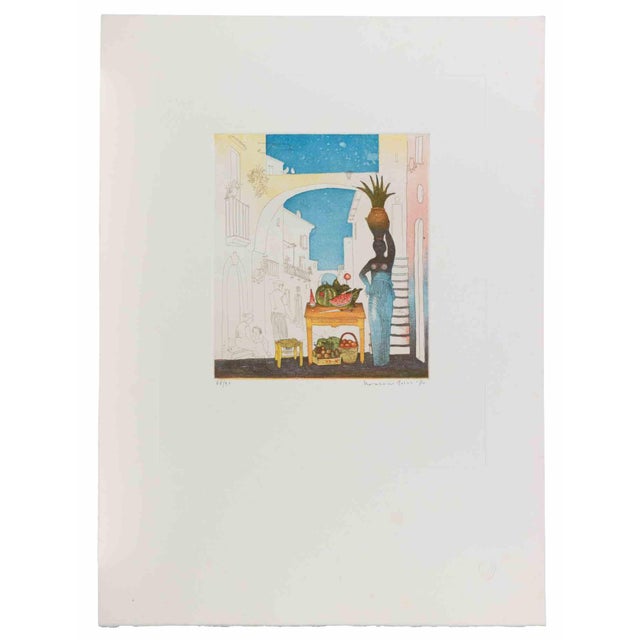 Etching and aquatint on paper realized by Normanno Soscia. Hand signed, dated and numbered in pencil. Edition of 90....